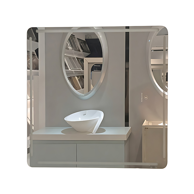 آینه آرایشی مستطیل عمودی بدون قاب خطی نور نچرال سایز 70*60 (VLBN) گلسموند GLASS MOND مریم7*12