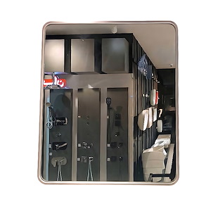 آینه ساده قاب نقره ای مستطیل عمودی 70*60 گلسموند GLASS MOND