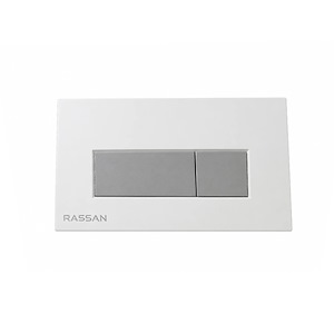 کلید فلاش تانک نویا توکار سفید کروم براق راسان RASAN