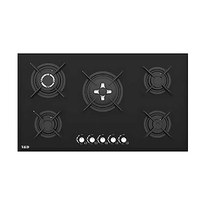 اجاق گاز شیشه 5 شعله مدل TDG502ED تی اند دی T&D