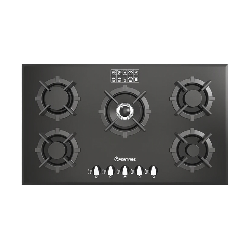 اجاق گاز 5 شعله شیشه ای مشکی مدل G543 اسپرتج SPORTAGE