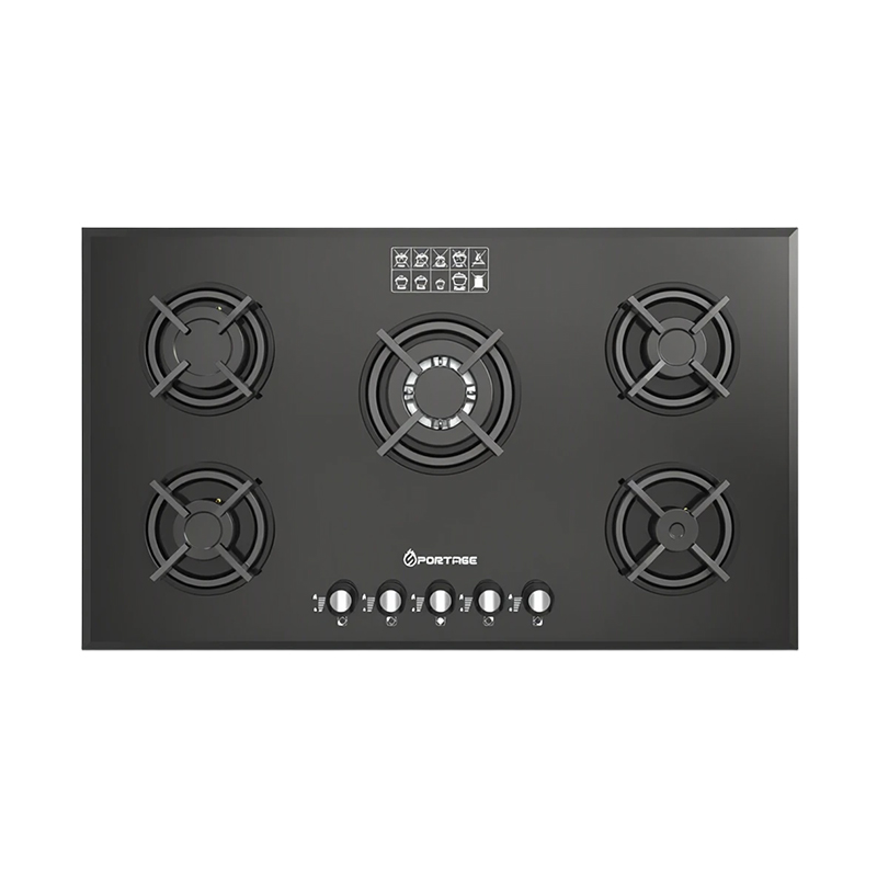 اجاق گاز 5 شعله شیشه ای مشکی مدل G507 اسپرتج SPORTAGE