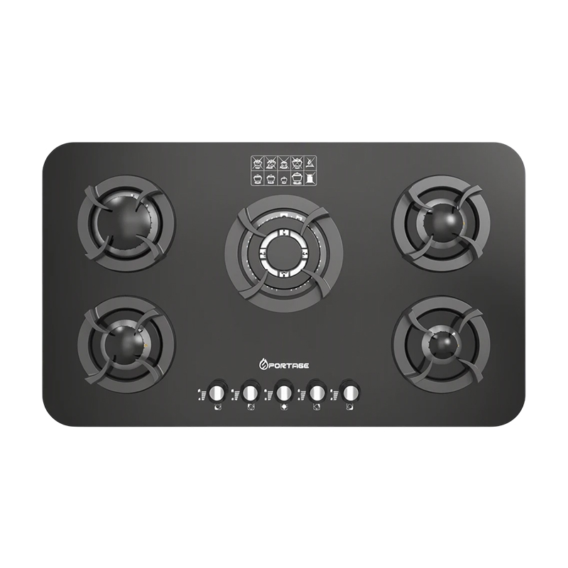 اجاق گاز 5 شعله شیشه ای مشکی مدل G5534 اسپرتج SPORTAGE