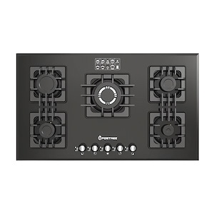 اجاق گاز 5 شعله شیشه ای مشکی مدل G501 اسپرتج SPORTAGE