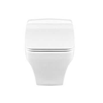 تصویر توالت فرنگی وال هنگ مدل کاتیا 71 سفید ساده درجه سه مروارید