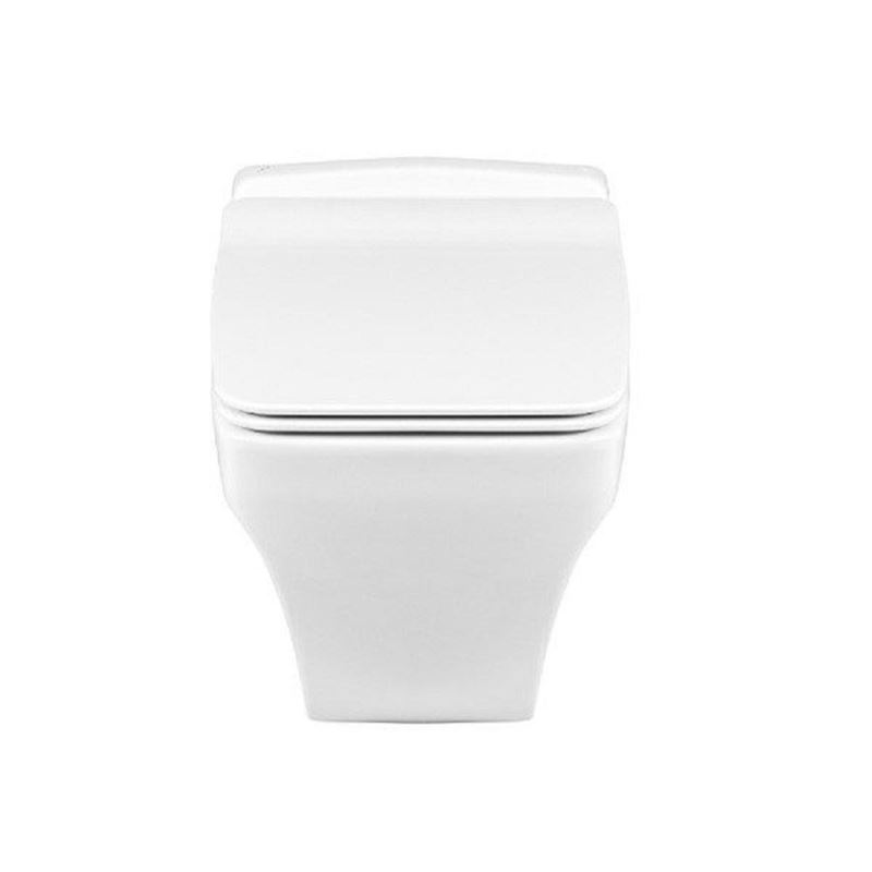 تصویر  توالت فرنگی وال هنگ مدل کاتیا 71 سفید ساده درجه سه مروارید