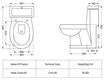 تصویر  توالت فرنگی مدل رومینا 69 سفید ساده درجه یک مروارید