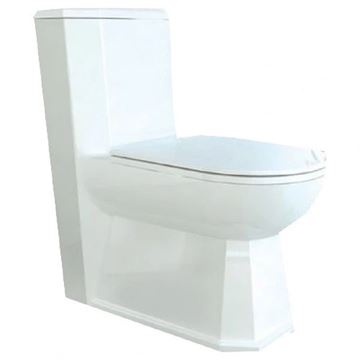 تصویر توالت فرنگی یک تکه دایموند سفید ساده درجه 2 گلسار