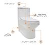 تصویر  توالت فرنگی یک تکه وینر سفید ساده درجه 1 گلسار