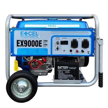 تصویر ژنراتور 7/5 کیلو وات بنزینی استارتی کد EX9500E اکسل EXCEL