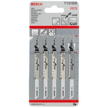 تصویر ست تیغه چوب اره عمود بر کوتاه سری 5 عددی مدل T101BR بوش BOSCH