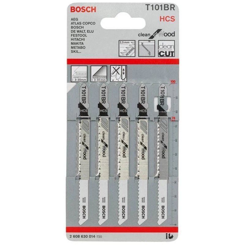 تصویر  ست تیغه چوب اره عمود بر کوتاه سری 5 عددی مدل T101BR بوش BOSCH